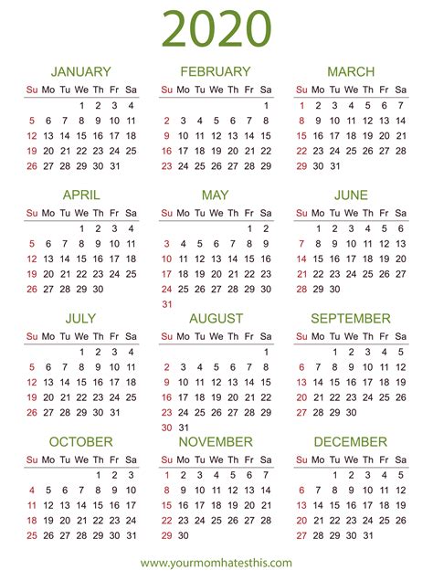 2021 Calendar Hd Images Png Quickly Print A Blank Yearly 2021