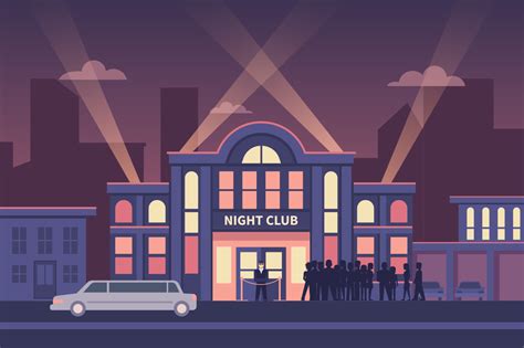 Night Club Building Illustrations On Creative Market