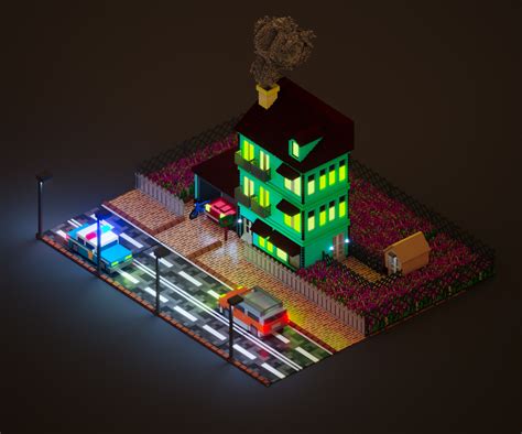 Artstation Cozy Building Magicavoxel Test