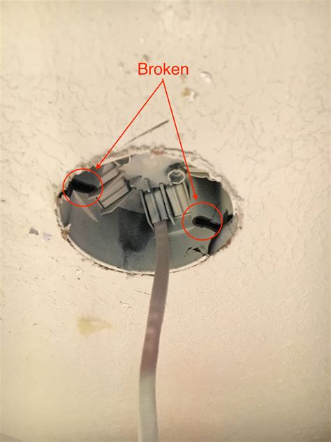 Electrical How To Replace Broken Light Junction Box In Ceiling Love