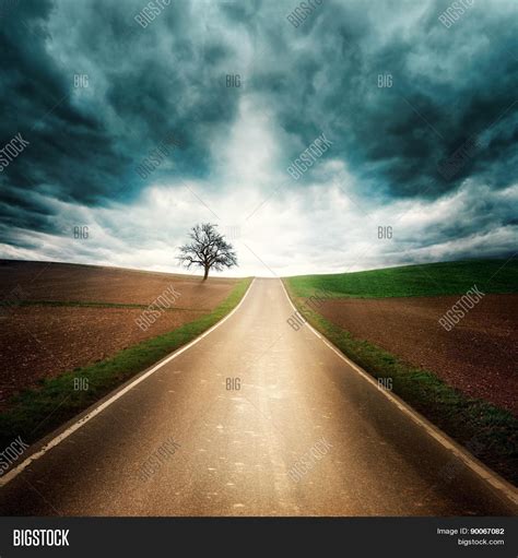 Lonely Road Dramatic Image And Photo Free Trial Bigstock