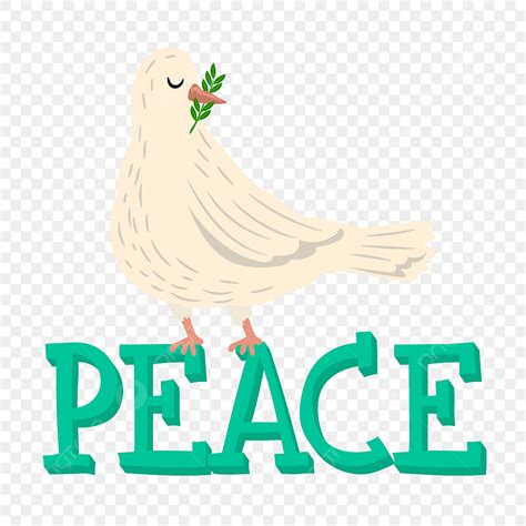 Peace Dove Clipart Vector Peace And Love Dove Character Celebration