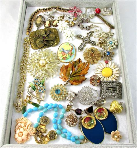 Pin On Vintage Costume Jewelry Lots For Craft Art