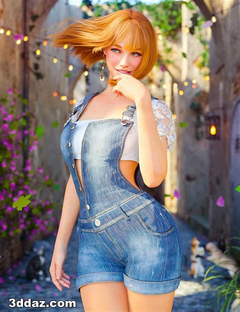 Dforce Nellie Denim Dungarees Outfit For Genesis 8 81 And 9 Daz我要