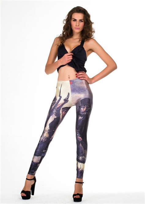sky digital printing pencil tight stretchy skinny pants women s clothes in leggings from women s