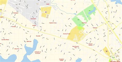 Severna Park Annapolis Maryland Map Pdf Vector Exact City Plan