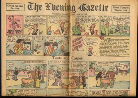Worcester Evening Telegram Comics 611 1928 Its Papa Who Pays Toots
