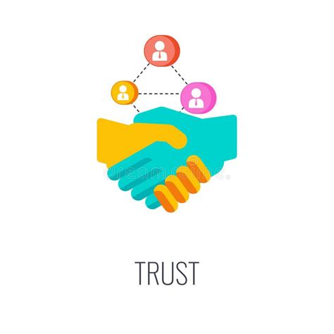 Trust Icon Loyalty To The Brand Company And Product Stock Vector
