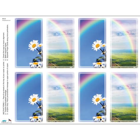 Rainbow Assortment Classic 8 Up Prayer Cards Gannons Prayer Card Co