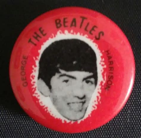 1974 The Beatles George Harrison Seltaeb Vintage Pin Button Rare