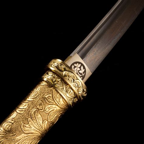 Modern Sword Handmade Japanese Katana Sword Pattern Steel With Golden