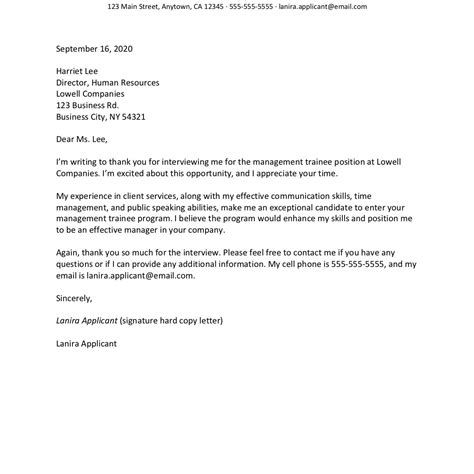 Example of thank you email after a job interview. Short Thank You Letter After Interview Sample Collection ...