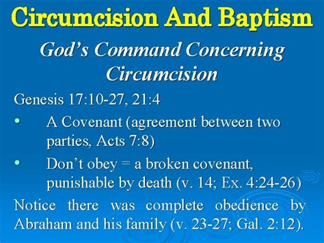Circumcision And Baptism Gods Command Concerning Circumcision Genesis