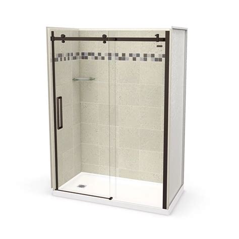 Maax Utile Stone Sahara 60l X 32w X 83h Alcove Shower Kit Olympia Left