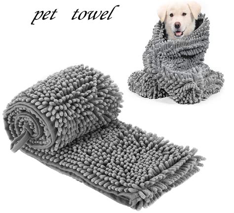 Hi Ninger Pet Towel Dog Towel With Triangle Hand Pockets