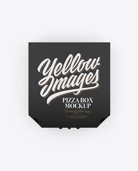 Download Pizza Box Mockup - Top View in Box Mockups on Yellow ...
