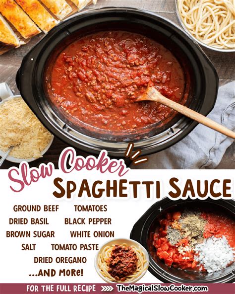 Slow Cooker Spaghetti Sauce The Magical Slow Cooker