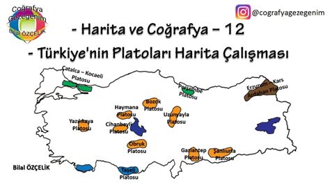 Türkiye nin Platoları Harita Çalışması TYT Haritanın Şifreleri Harita