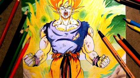 Como Desenhar O Goku Super Sayajin Classico Youtube