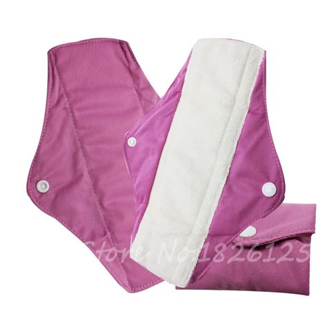 Breathable Bamboo Cloth Menstrual Pad Plain Color Washable Sanitary Pad Reusable Mama Clothmama