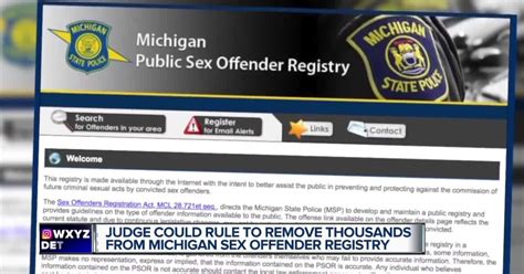 Federal Judge Invalidates Portions Of Michigan Sex Offender Registry Act