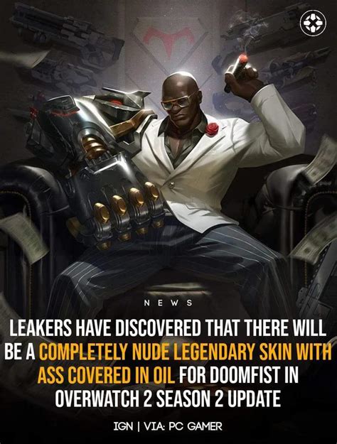 Kicin On Twitter Release Nude Doomfist Skin With Ass Covered In Oil