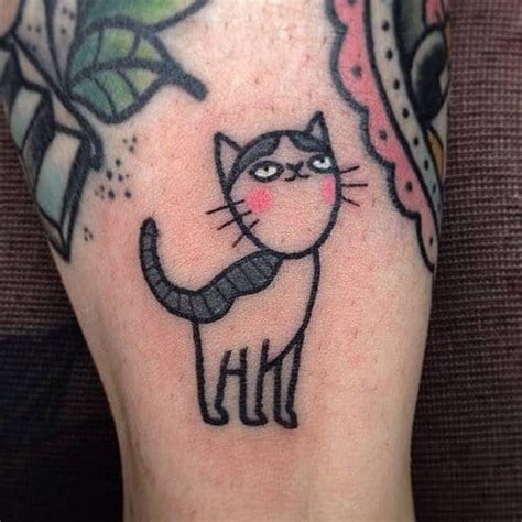 20 Minimalist Cat Tattoos For The Subtle Cat Lover Tattoos