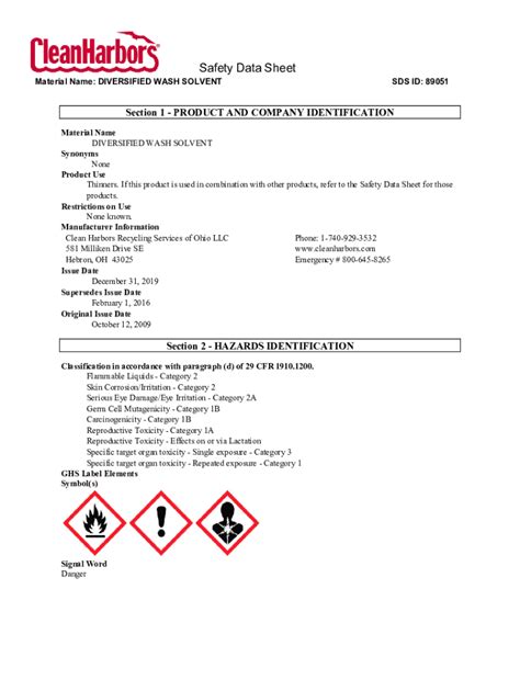 Fillable Online Klean Strip Paint Thinner SAFETY DATA SHEET Fax Email