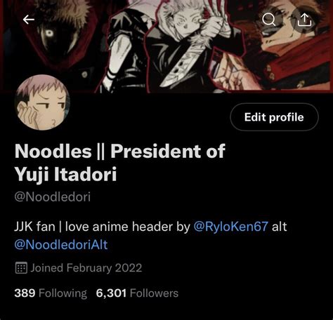 Noodles President Of Yuji Itadori On Twitter Good Morning Everyone Thanks For 63k