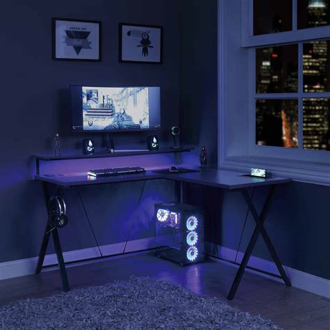 Checkpoint Battlestation L Shaped Gaming Desk Rgb Led Lights Deskn File