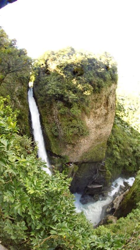 Pailon Del Diablo Waterfall Stock Image Image Of Diablo Tourism