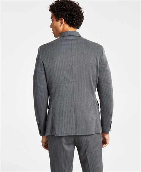 Inc International Concepts Mens Slim Fit Herringbone Suit Jacket