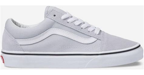 Vans Canvas Old Skool Gray Dawn And True White Womens Shoes Lyst