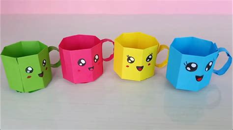 Diy Mini Paper Cup Paper Crafts For School Paper Craft Easy
