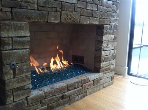 Caribbean Blue Glass Fire Glass Fireplace Fire Glass Fireplace Pictures
