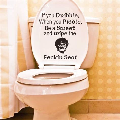 crazy diy funny toilet sticker if you dribble toilet bathroom french wall sticker decals