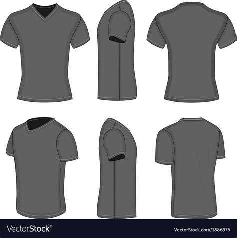 Choose from 58000+ round neck t shirt graphic resources and download in the form of png, eps, ai or psd. All views mens black short sleeve v-neck t-shirt Vector ...