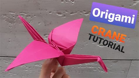 Origami Crane Easy Tutorial Step By Step Youtube