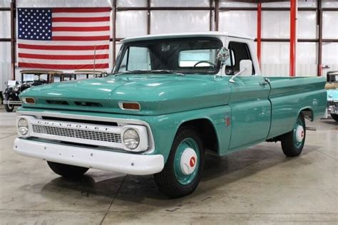 1966 Chevrolet C20 103155 Miles Turquoise Pickup Truck 283cid V8 4