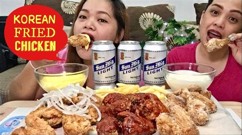 Korean Fried Chicken Mukbang Eating Show With Kikay Cravings Youtube