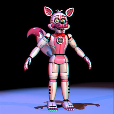 Fnafsl Funtime Foxy In 3d By Cosmicmoonshine On Deviantart