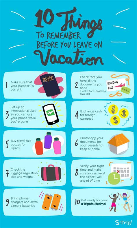 Check spelling or type a new query. 10 Things To Remember Before You Leave On Vacation