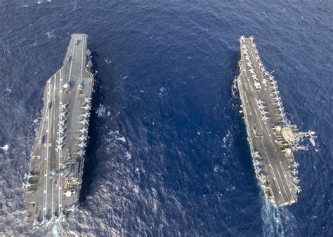 These Photos Of Uss Gerald R Ford And Uss Harry S Truman Operating