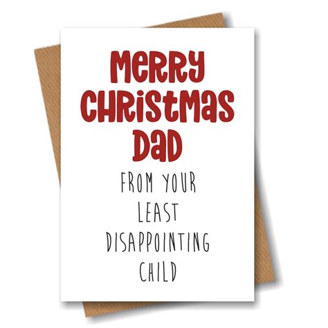 funny christmas card for dad merry christmas dad from your etsy