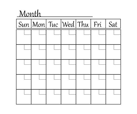 Calendar Svg Monthly Calendar Svg Calendar With Notes Blank Etsy