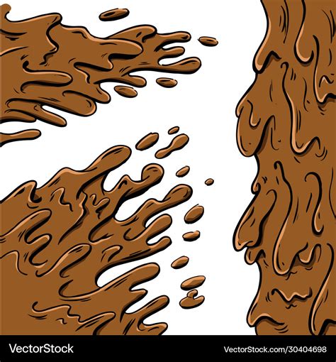 Mud Splashes Cartoon Royalty Free Vector Image