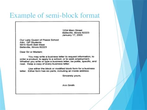 Before moving on to look at some of the business letter samples, let us first understand some tips and methods to since you are writing a business letter, it is important that you use the proper format. business letter