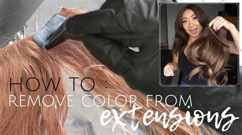 Remove Color From Hair Extensions And Howto Color Them To Match Youtube