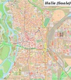 Große detaillierte stadtplan von Halle (Saale)