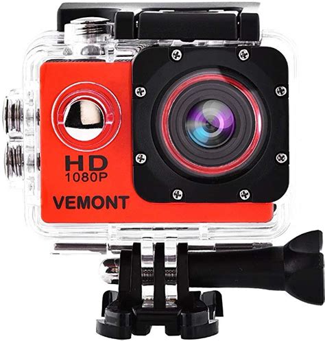 Vemont Action Camera 1080p 12mp Sports Camera Full Hd 20